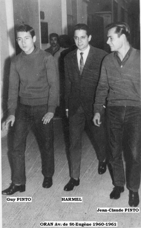 ORAN - Av. Saint Saint Eugene Harmel Guy et Jean Claude PINTO et Harmel 1960 1961.jpg